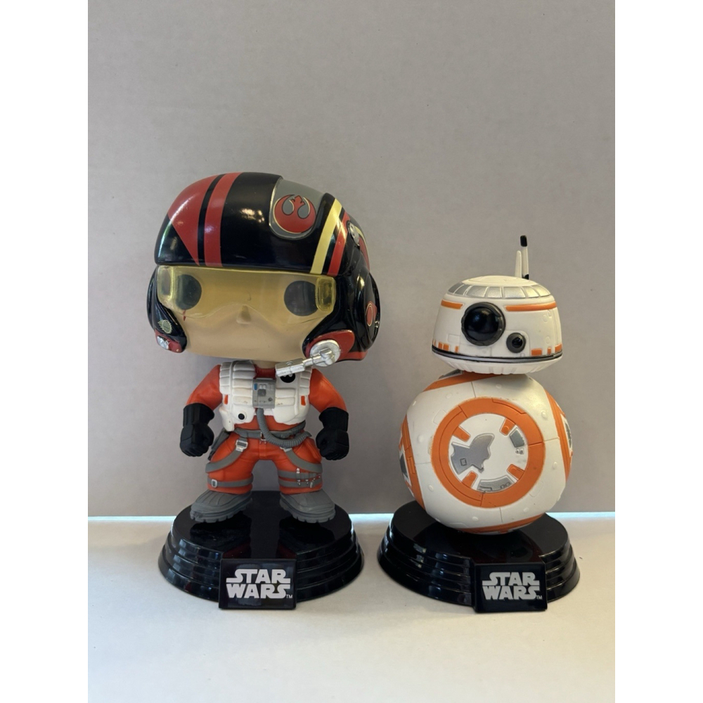Funko Pop! Star Wars: The Force Awakens Poe Dameron #62 And BB-8 #61 OOB